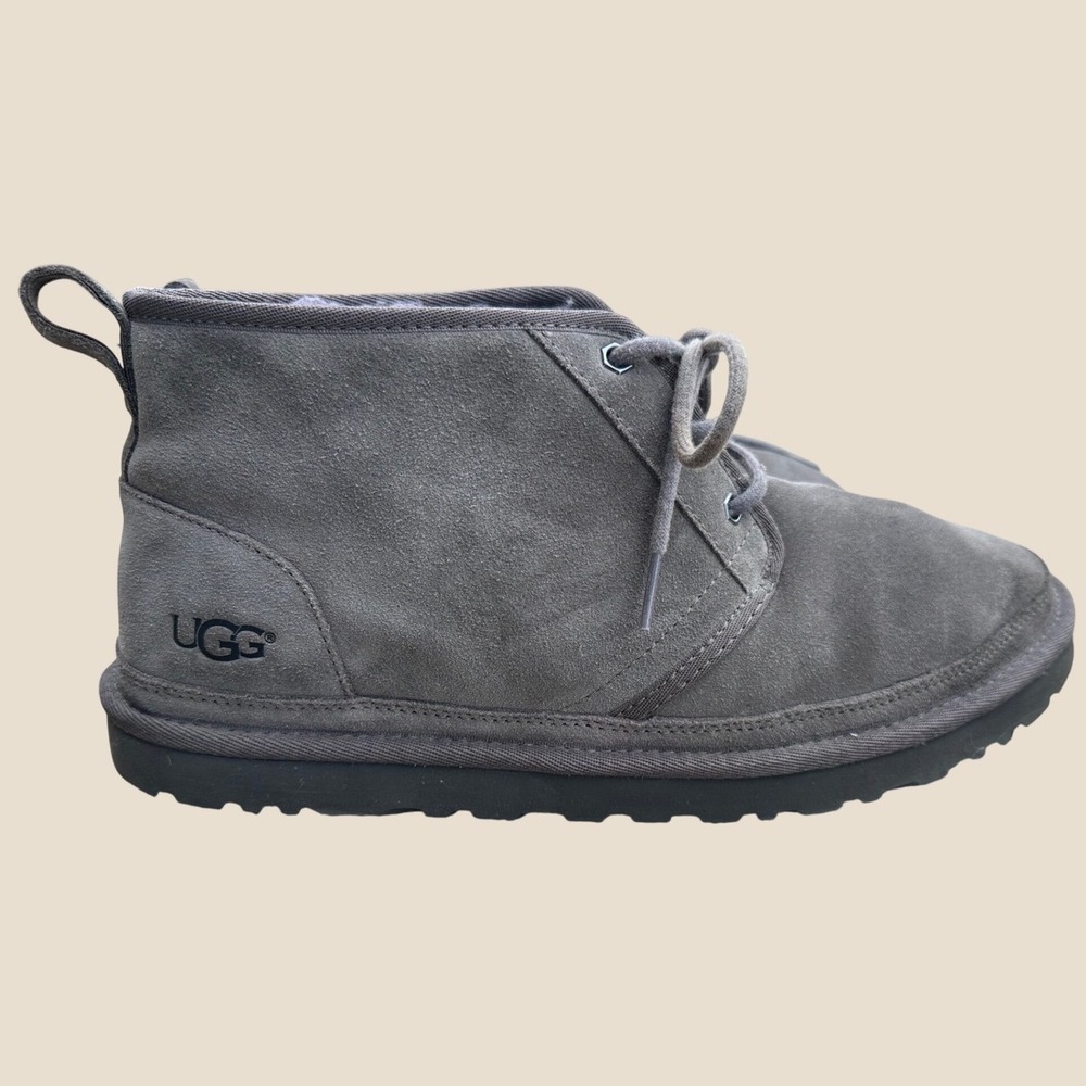 UGG Neumel Grey Suede Lace Up Chukka Boots Mens Size 12 3236